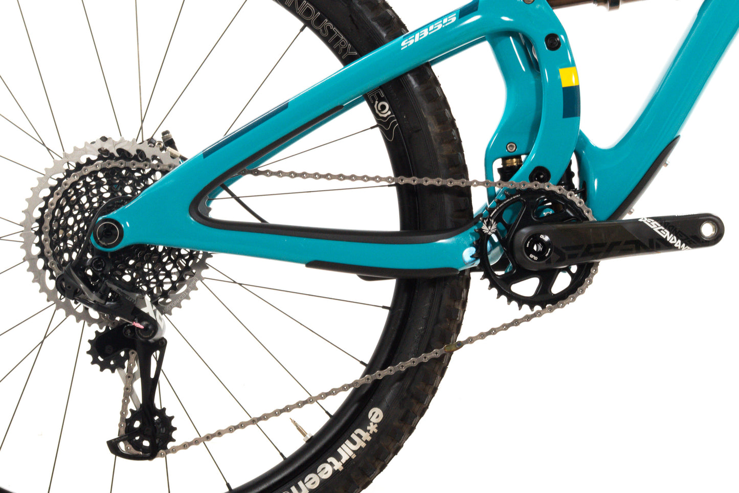 USED 2018 Yeti SB 5.5 Turq Carbon X-Large Full Suspension MTB SRAM X0 Eagle 1x12 Speed