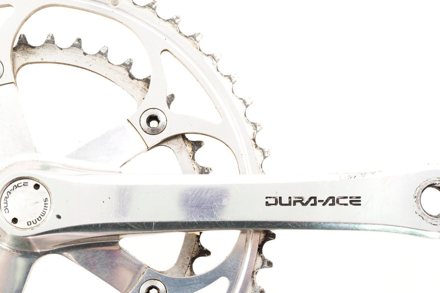 USED Shimano Dura-Ace FC-7402 175mm Square Taper Crankset 53/39T 7400 2x8 Silver