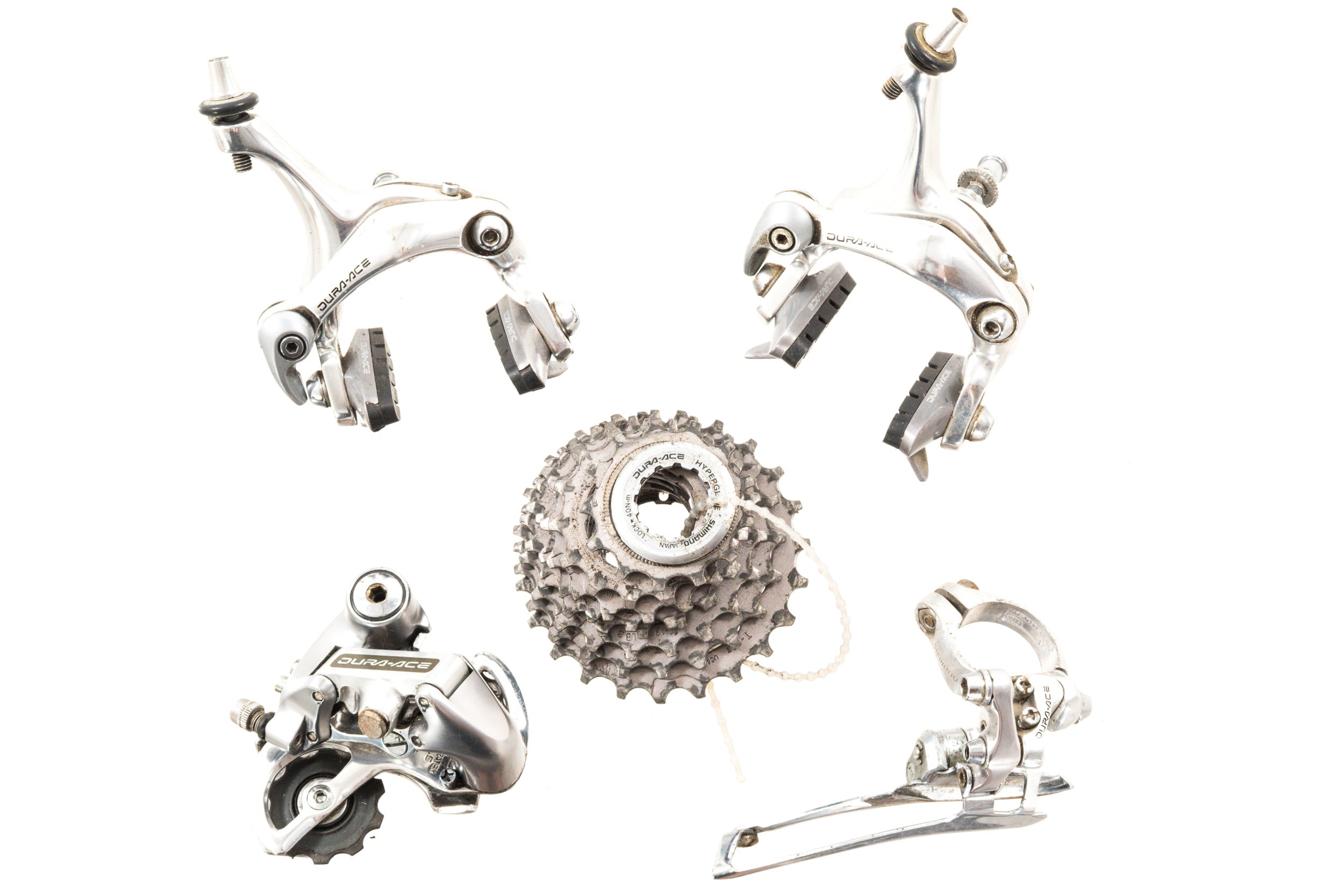 USED Shimano Dura-Ace 7400 2x8 speed Partial Groupset BR-7403, FD/RD-7