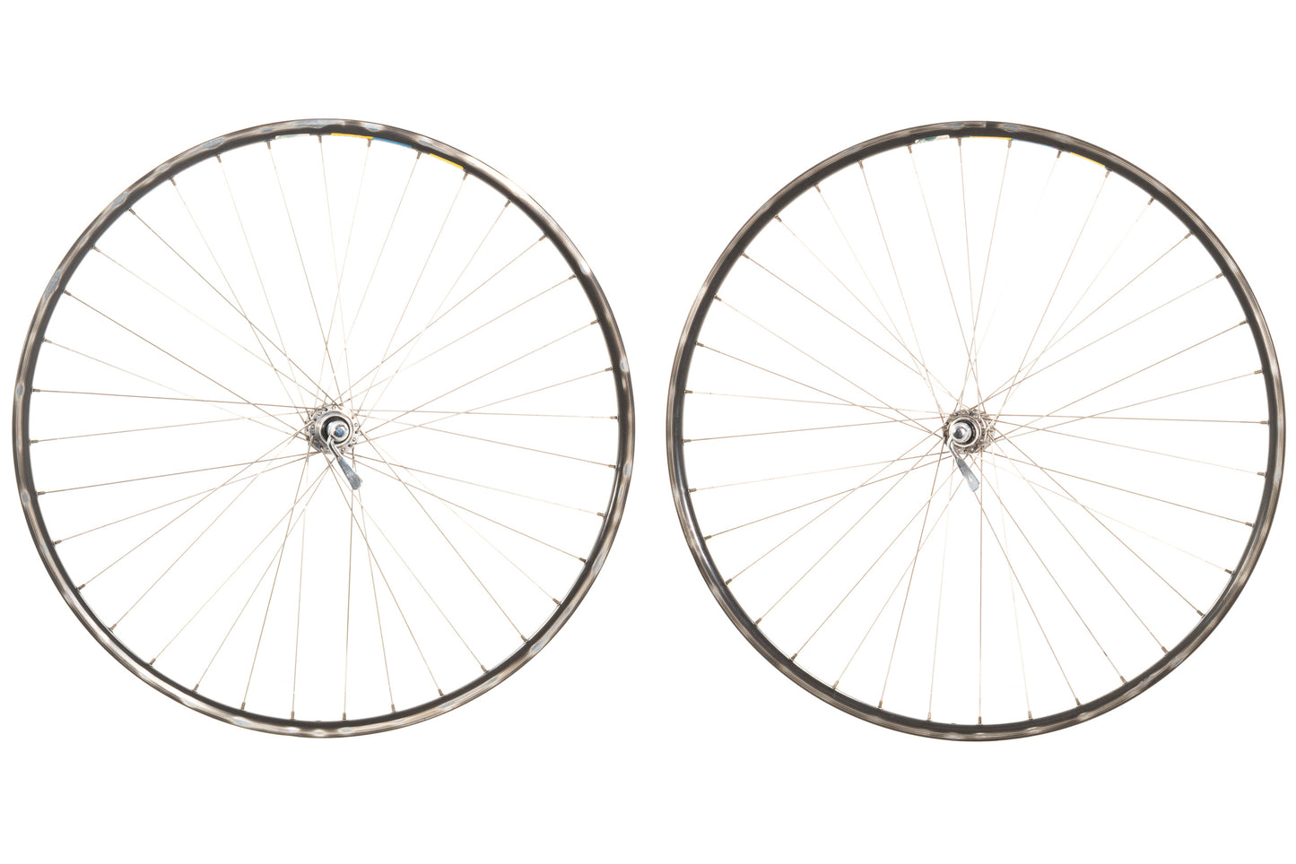 USED Vintage Mavic Open 4 CD 700C Road Wheelset w/ Shimano Dura-Ace 7400/7402 Hubs Silver 36h