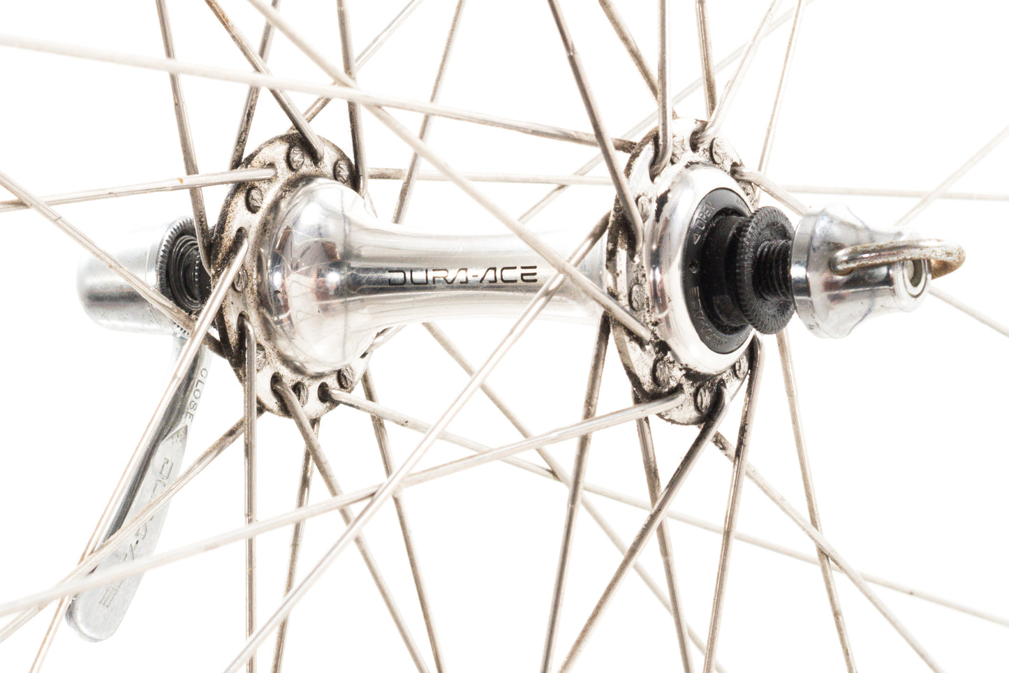 USED Vintage Mavic Open 4 CD 700C Road Wheelset w/ Shimano Dura-Ace 7400/7402 Hubs Silver 36h