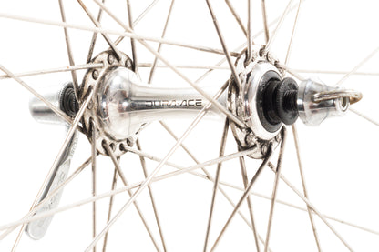 USED Vintage Mavic Open 4 CD 700C Road Wheelset w/ Shimano Dura-Ace 7400/7402 Hubs Silver 36h