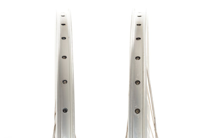 USED Rivendell/Silver 700c/29" Double Wall Alloy Rim Brake Wheelset Quick Release 24mm Internal Width