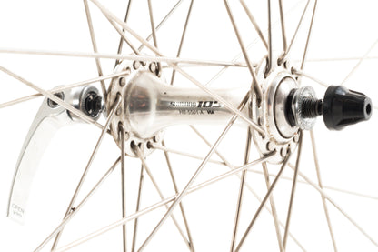 USED Rivendell/Silver 700c/29" Double Wall Alloy Rim Brake Wheelset Quick Release 24mm Internal Width
