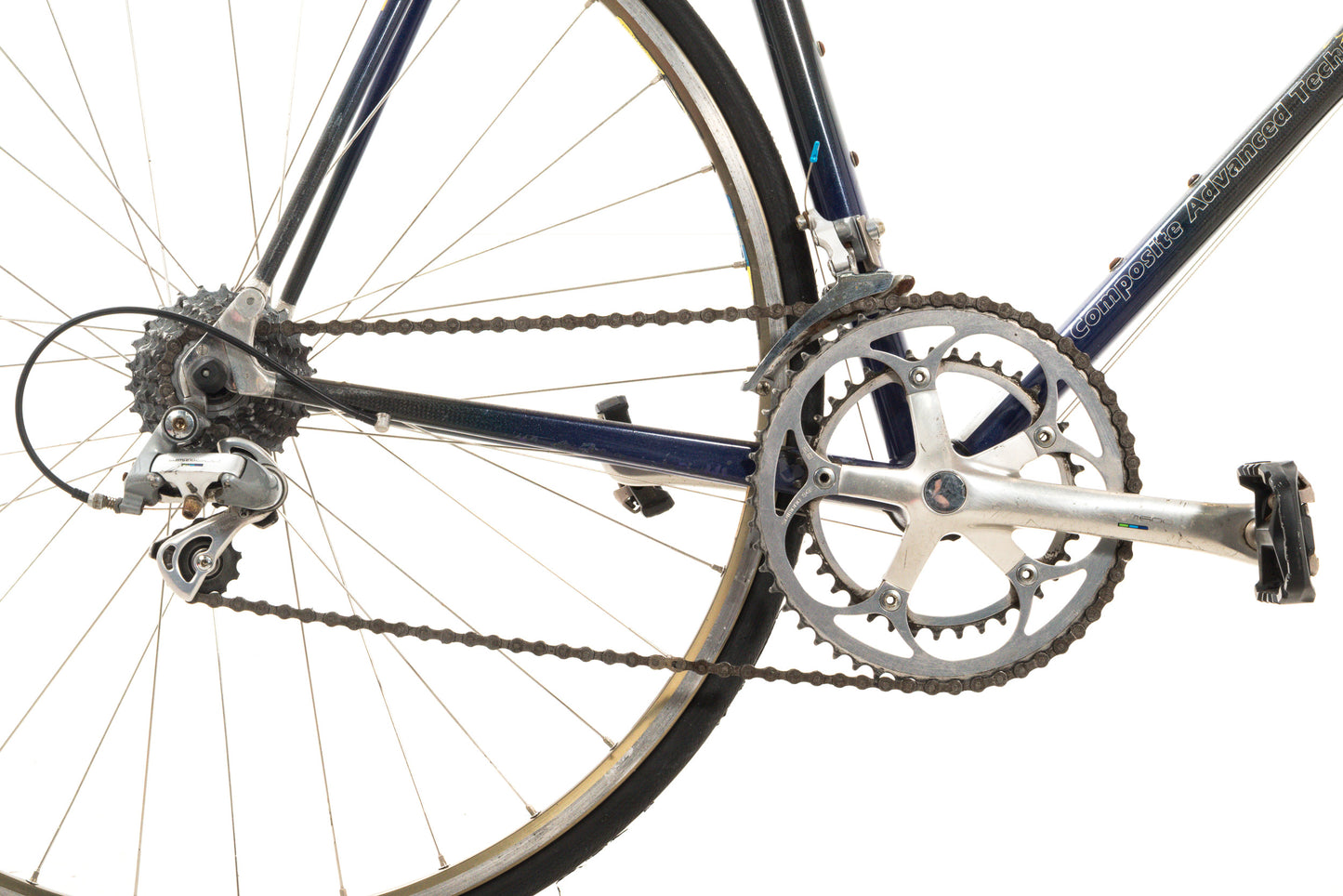 USED Vintage 1995 Time Helix Equipe 56cm Carbon Road Bike Shimano 600 2x8 Speed AS IS