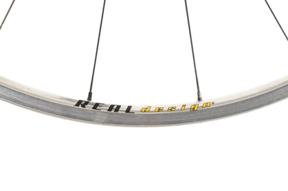 USED Real Design Ultra Fly 700C Ultra Light Alloy Clincher Wheelset Rim Brake QR 10 speed 1430g Silver
