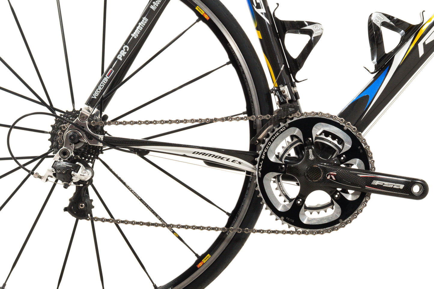 USED Ridley Damocles Medium/54cm Carbon Road Bike Campagnolo Record Titanium 2x10 speed Mavic Ksyrium SL