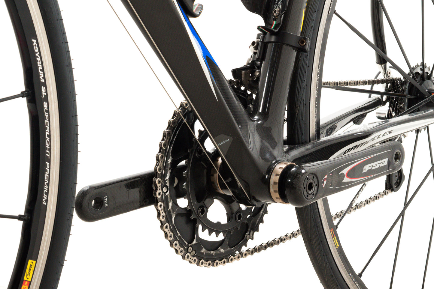 USED Ridley Damocles Medium/54cm Carbon Road Bike Campagnolo Record Titanium 2x10 speed Mavic Ksyrium SL