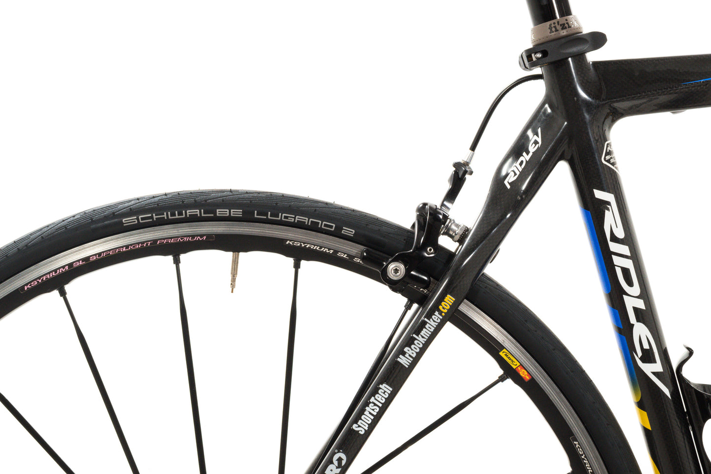USED Ridley Damocles Medium/54cm Carbon Road Bike Campagnolo Record Titanium 2x10 speed Mavic Ksyrium SL