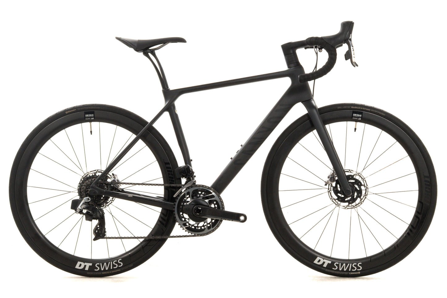 USED Canyon Endurace CF SLX 9 Small Disc Road Bike SRAM Red eTap AXS Carbon Wheels Black