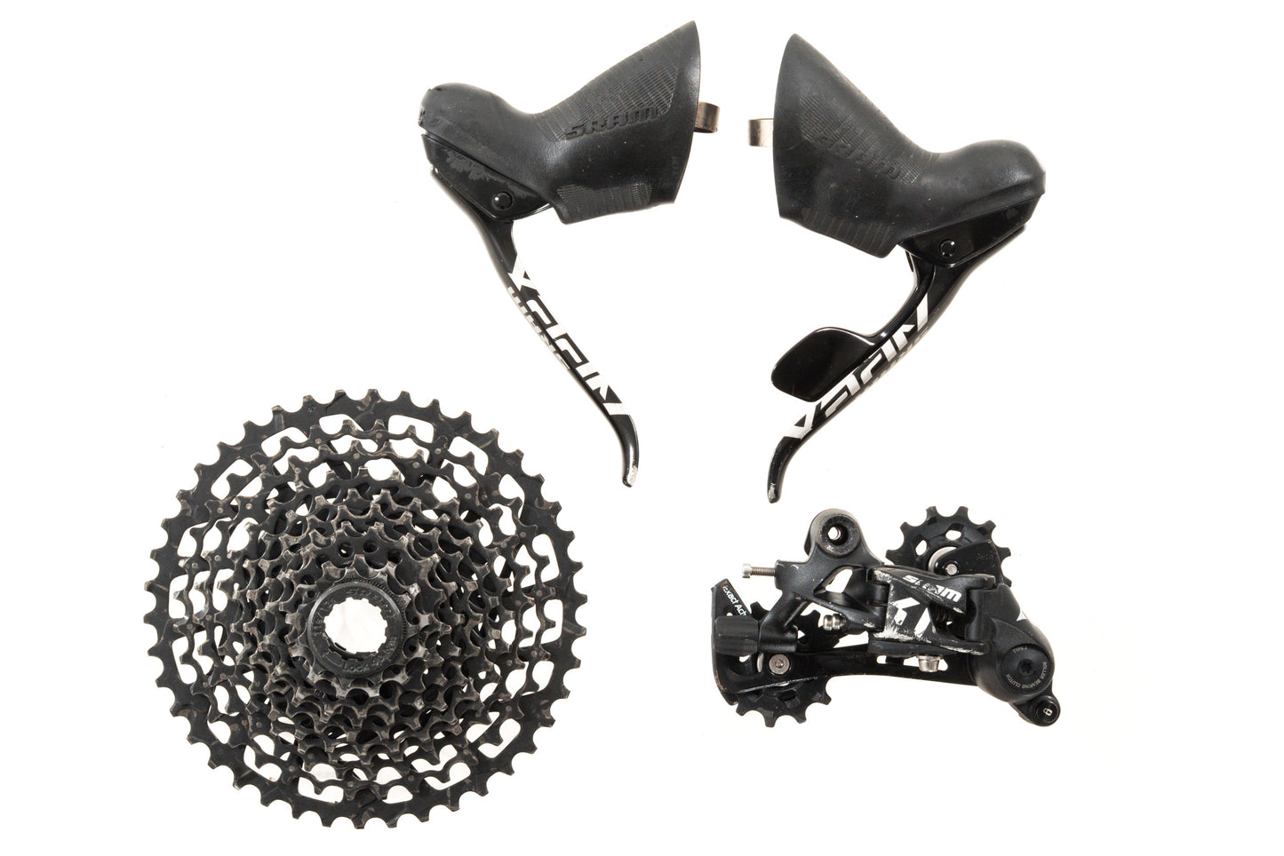USED SRAM Apex 1x11 speed Partial Mechanical Groupset Shifters, Rear Derailleur 11-42T HG Cassette