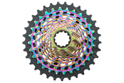 USED SRAM Red eTap AXS CS-XG-1290-D1 10-33T XDR Driver 12 Speed Cassette Rainbow