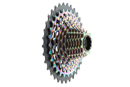USED SRAM Red eTap AXS CS-XG-1290-D1 10-33T XDR Driver 12 Speed Cassette Rainbow