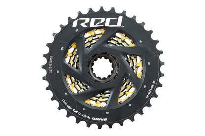 USED SRAM Red eTap AXS CS-XG-1290-D1 10-33T XDR Driver 12 Speed Cassette Rainbow