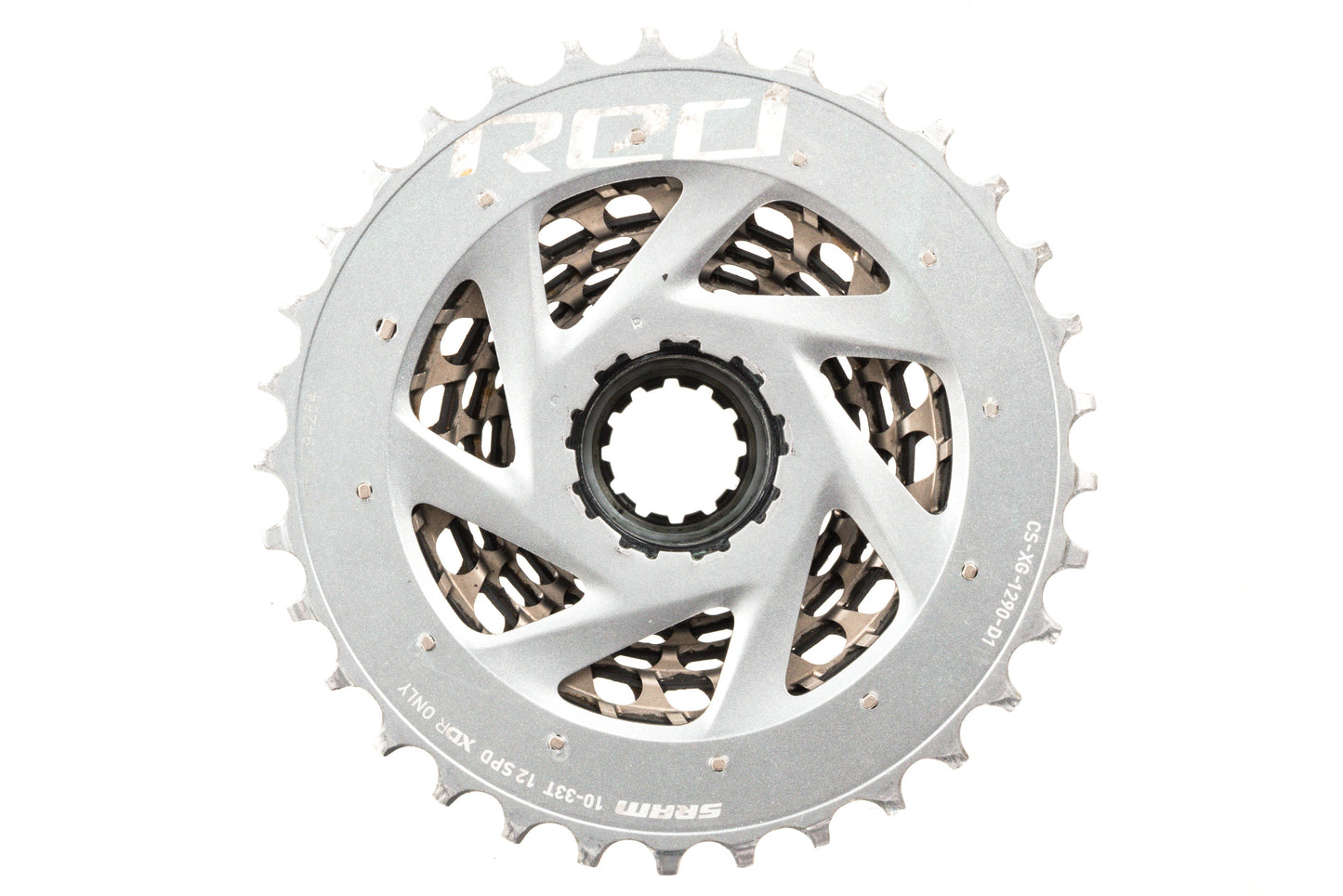 USED SRAM Red eTap AXS CS-XG-1290-D1 10-33T XDR Driver 12 Speed Cassette Silver