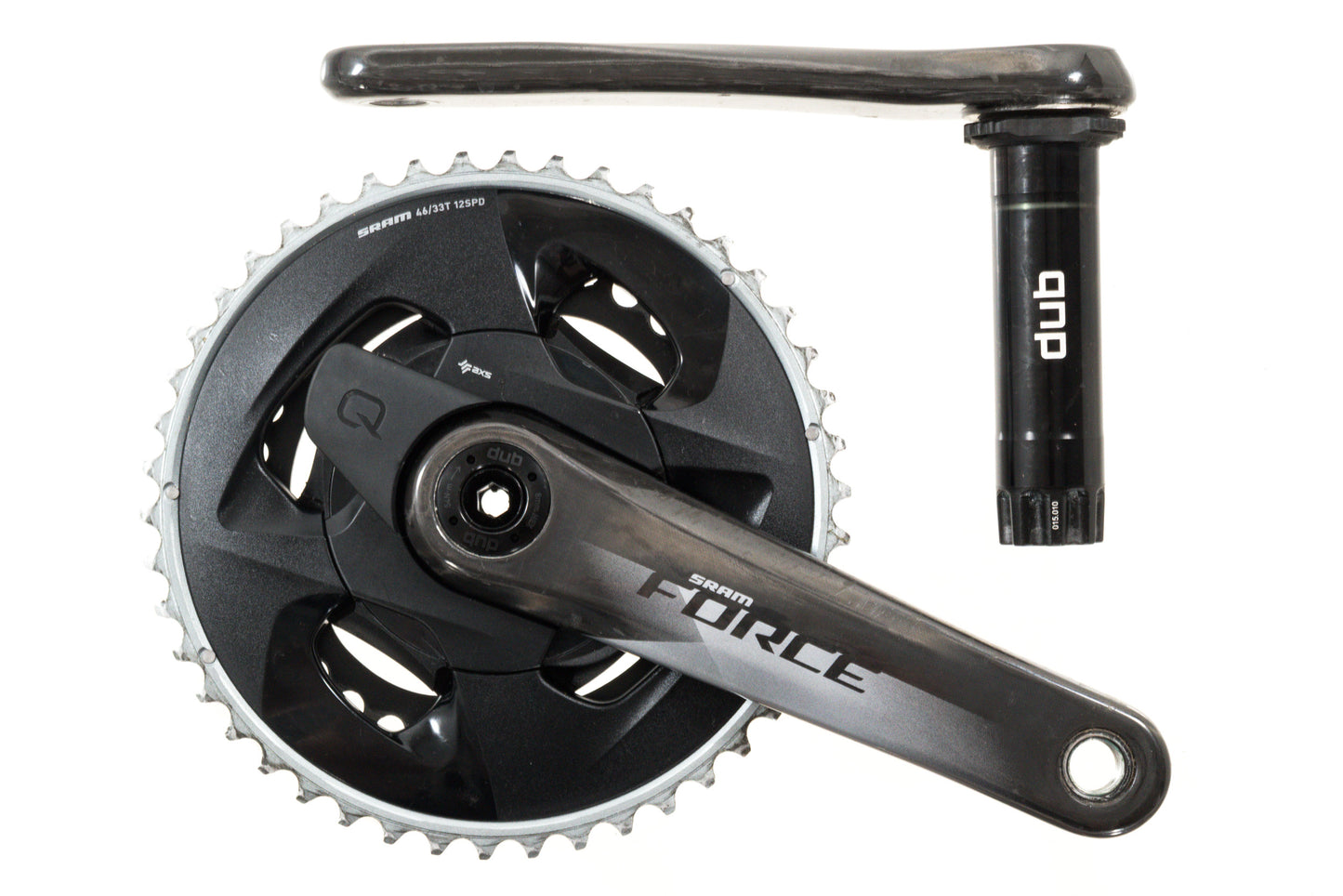 USED SRAM Force AXS D1 2x12 speed Groupset 170mm 46/33T Quarq Power Crankset 10-36T Cassette
