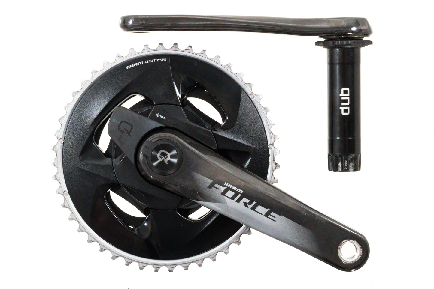 USED SRAM Force AXS D1 2x12 speed Groupset 172.5mm 48/35T Quarq Power Crankset 10-36T Cassette