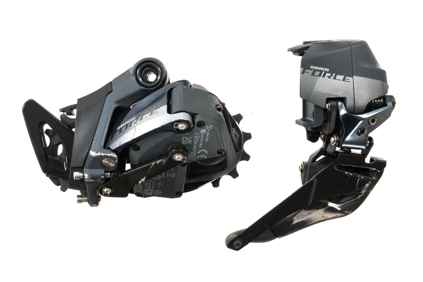 USED SRAM Force AXS D1 2x12 speed Groupset 172.5mm 48/35T Quarq Power Crankset 10-36T Cassette