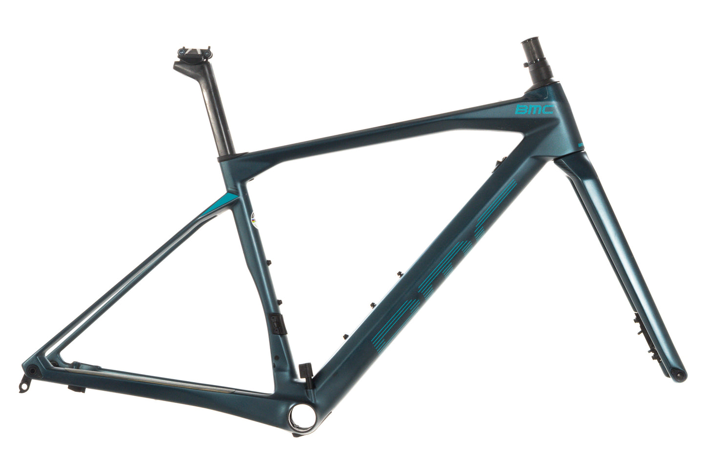 USED 2023 BMC RoadMachine Six 47cm Carbon Road Bike Frame Disc Brake Blue