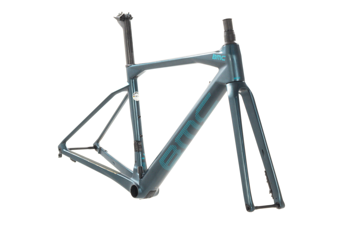 USED 2023 BMC RoadMachine Six 47cm Carbon Road Bike Frame Disc Brake Blue