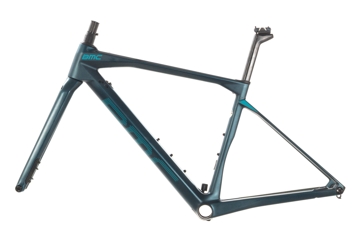 USED 2023 BMC RoadMachine Six 47cm Carbon Road Bike Frame Disc Brake Blue