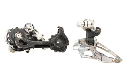 USED Shimano Deore XT M750 3x9 speed Triple Partial Touring Groupset with Rivendell/Silver Bar End Shifters