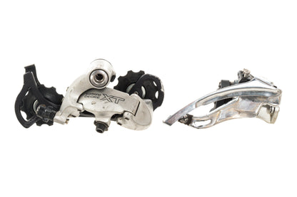 USED Shimano Deore XT M750 3x9 speed Mountain Bike Groupset Parallel Push V-Brake Silver