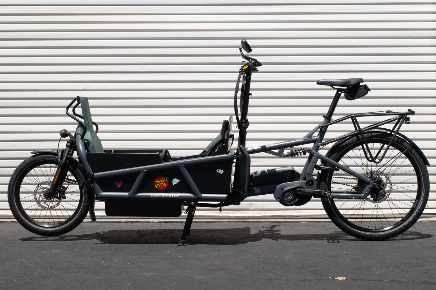 USED Riese and Muller Load 75 Electric Cargo Bike Bosch Cargo Line Speed Rohloff Dual Battery Class 3