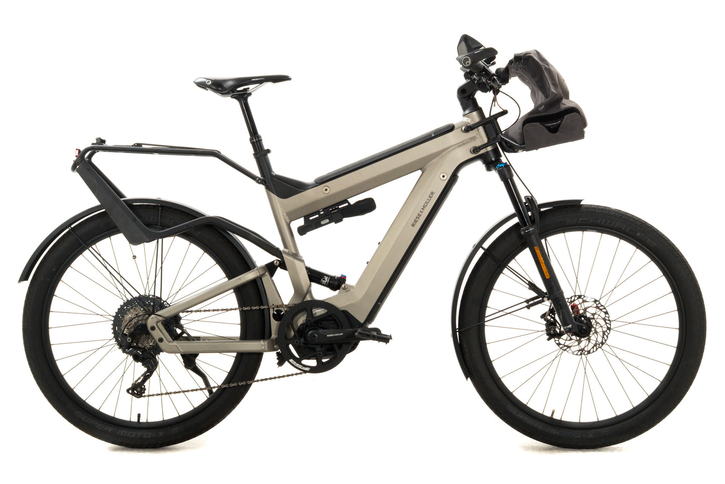 USED Riese and Muller Superdelite 56cm Dual Battery Electric Touring Bike Shimano XT 1x11 speed 27.5" Bosch Performance Line Speed