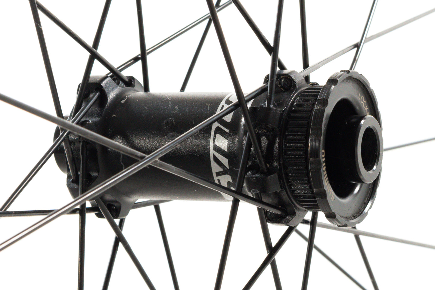USED Syncros RP 2.0 700C Alloy Road/Gravel Wheelset 100/142 12mm Thru Axle Shimano HG 11 speed Freehub