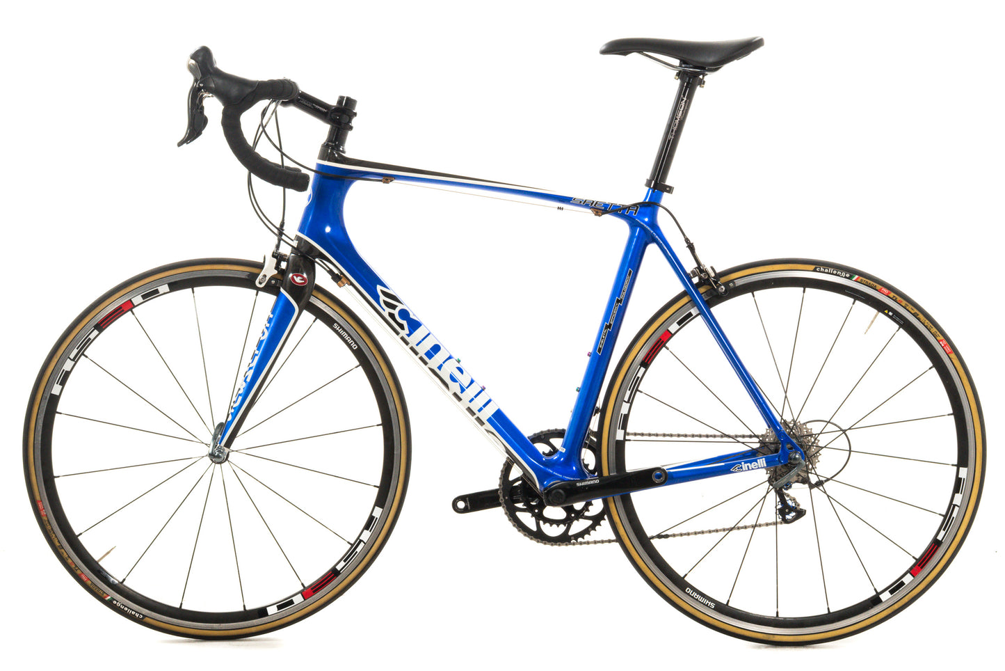 USED 2012 Cinelli Saetta XL Carbon Road Bike Shimano Ultegra 2x10 speed Blue Rim Brake