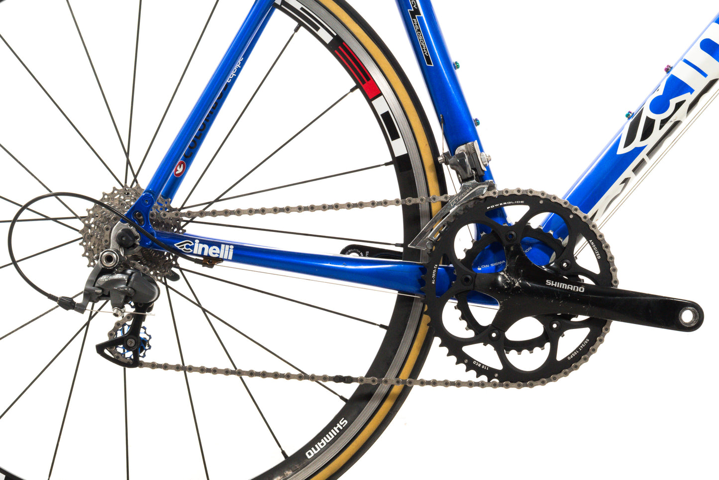 USED 2012 Cinelli Saetta XL Carbon Road Bike Shimano Ultegra 2x10 speed Blue Rim Brake