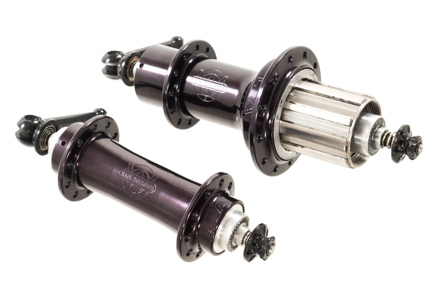 USED White Industries LTA Hub set 24/20H 100/130mm Quick Release Shimano HG 10 speed Black