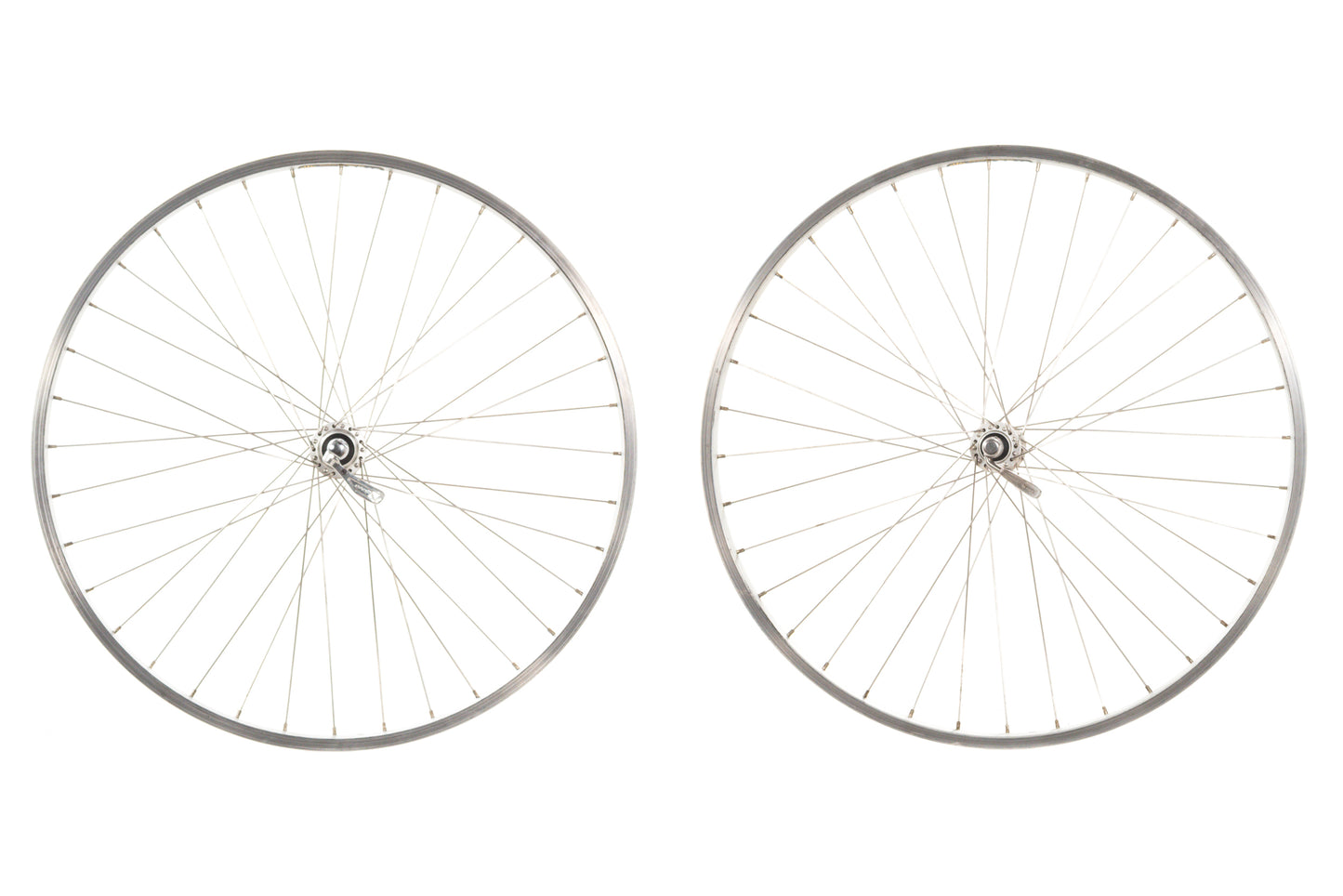 USED Sun rims CR18 26" Mountain Wheelset w/ Shimano M430 Quick Release Hubs Silver