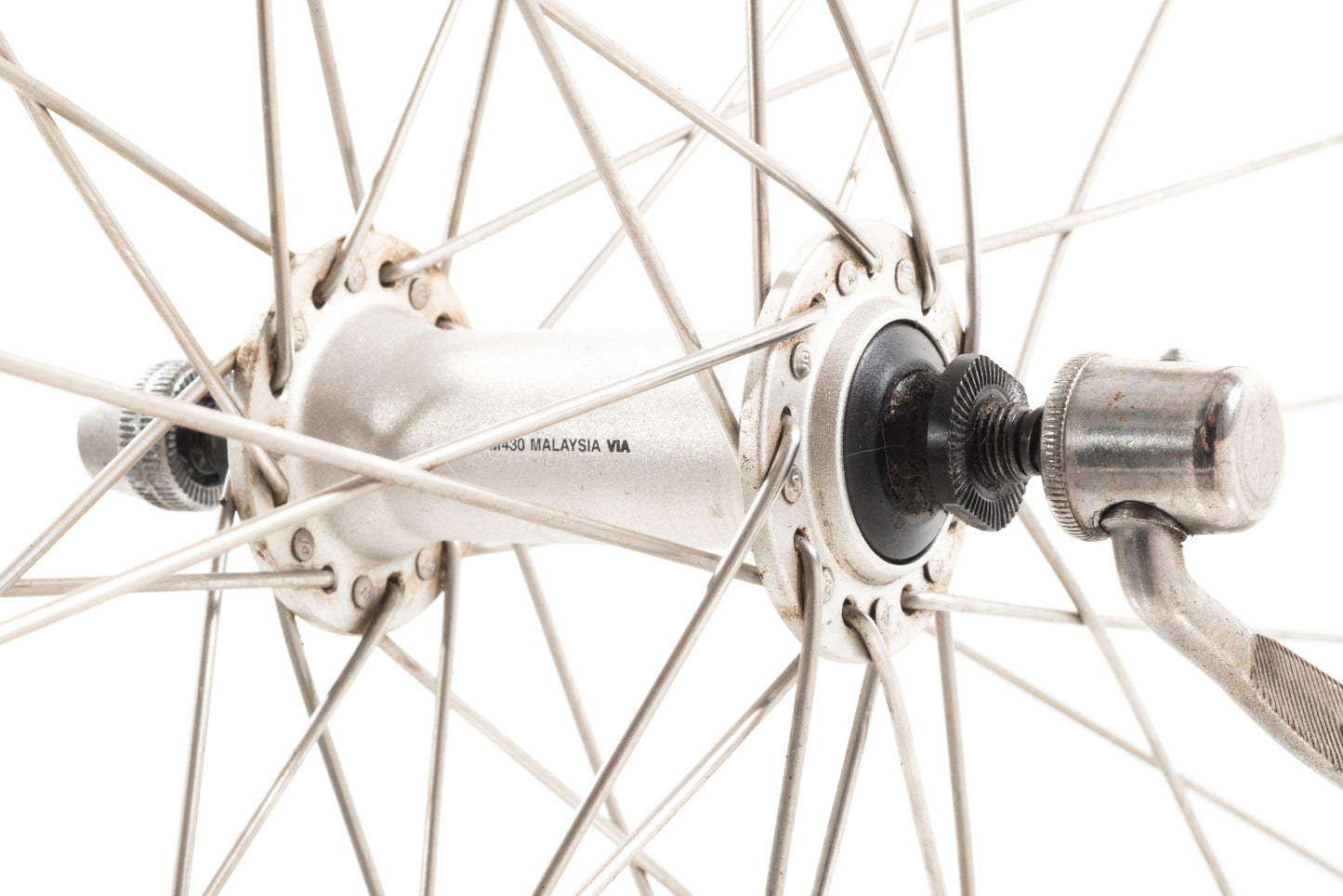 USED Sun rims CR18 26" Mountain Wheelset w/ Shimano M430 Quick Release Hubs Silver