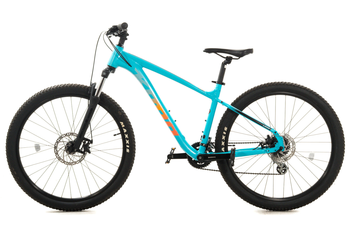 USED Kona Lana'i Medium Hardtail Mountain Bike 27.5" Wheels Shimano 2x8 speed Cyan