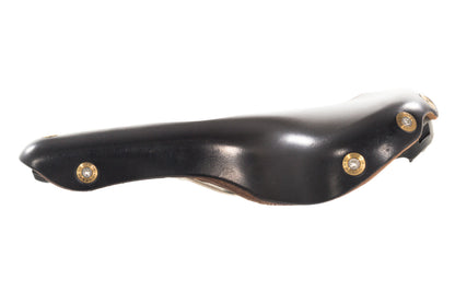 USED Berthoud Cycles Aravis Open Titanium Rail Cutout Black Leather Saddle