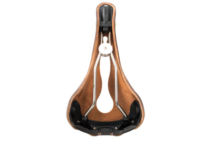 USED Berthoud Cycles Aravis Open Titanium Rail Cutout Black Leather Saddle