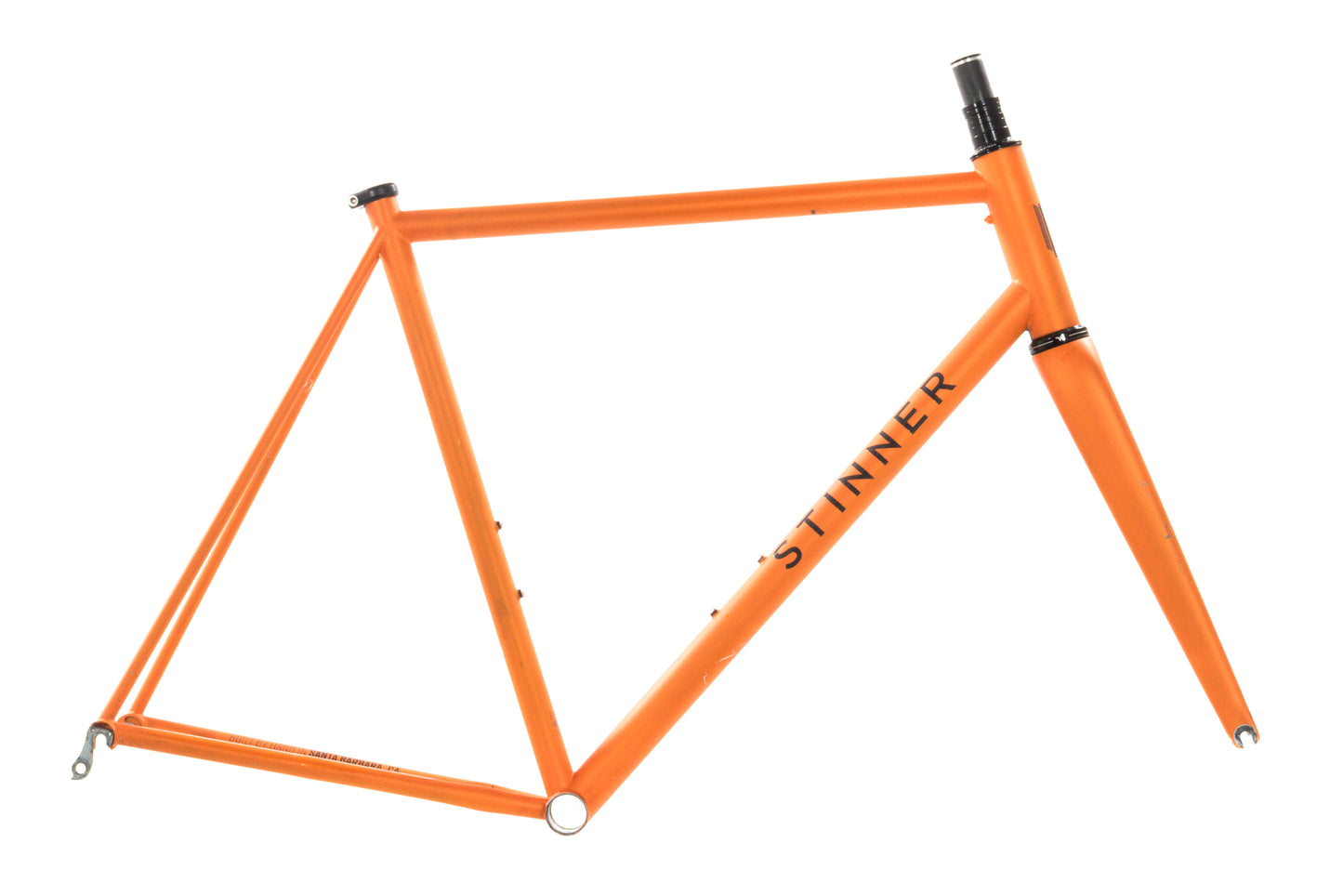 USED 2022 Stinner Gibraltar Steel Road Frameset 56cm Orange Rim Brake White Industries Headset