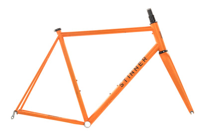 USED 2022 Stinner Gibraltar Steel Road Frameset 56cm Orange Rim Brake White Industries Headset