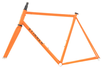 USED 2022 Stinner Gibraltar Steel Road Frameset 56cm Orange Rim Brake White Industries Headset