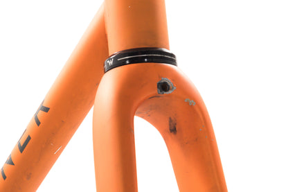 USED 2022 Stinner Gibraltar Steel Road Frameset 56cm Orange Rim Brake White Industries Headset