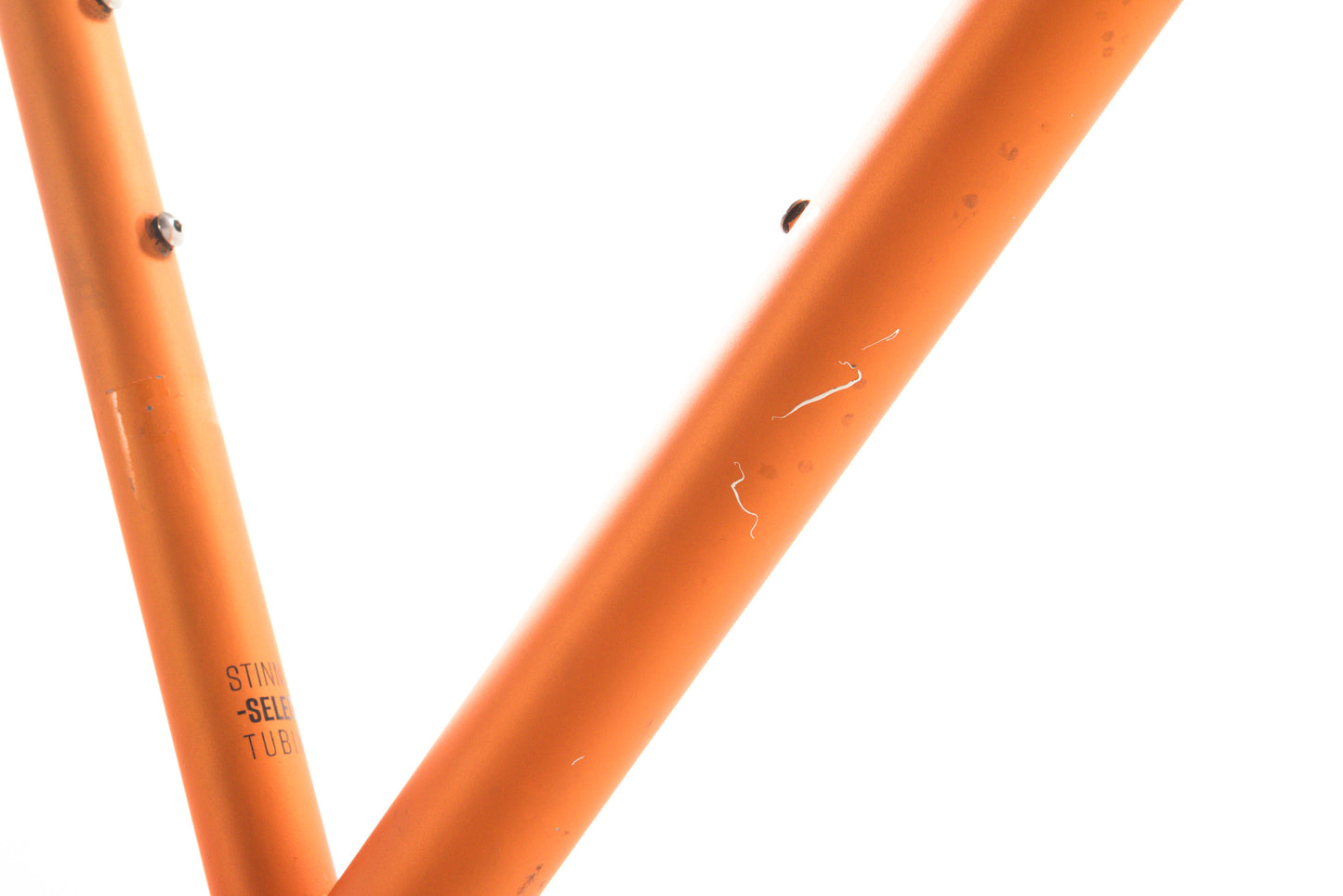USED 2022 Stinner Gibraltar Steel Road Frameset 56cm Orange Rim Brake White Industries Headset
