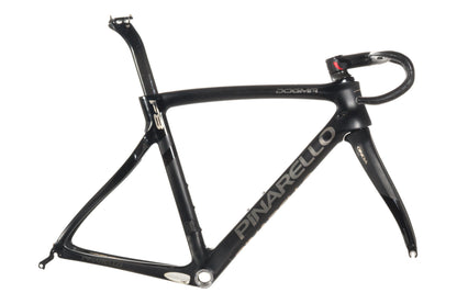 USED 2015 Pinarello Dogma F8 54cm Carbon Road Bike Frameset and Cockpit Rim Brake Black