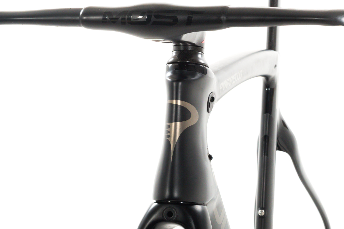 USED 2015 Pinarello Dogma F8 54cm Carbon Road Bike Frameset and Cockpit Rim Brake Black