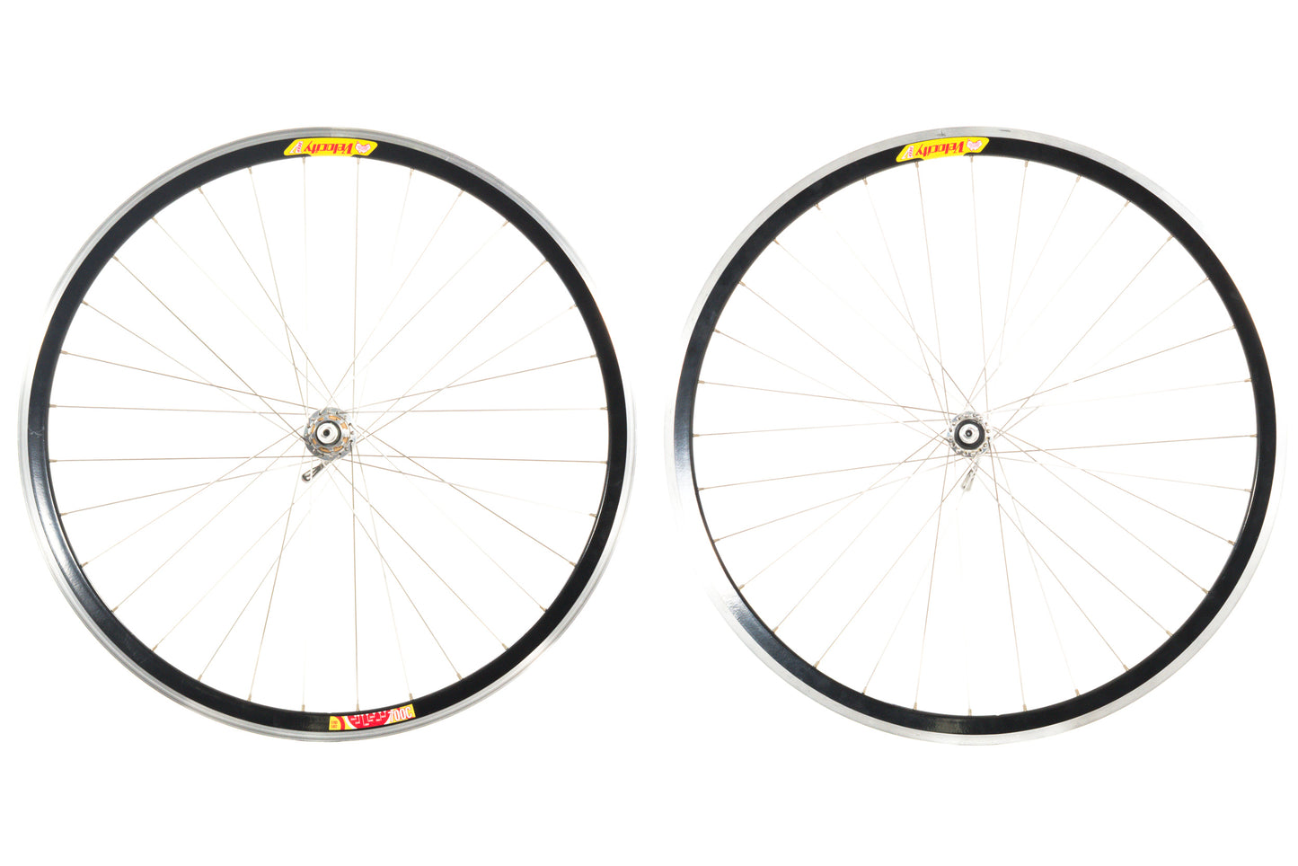 USED Velocity Deep-V 700C Alloy Road Wheelset Campagnolo Chorus Hubs Quick Release Rim Brake