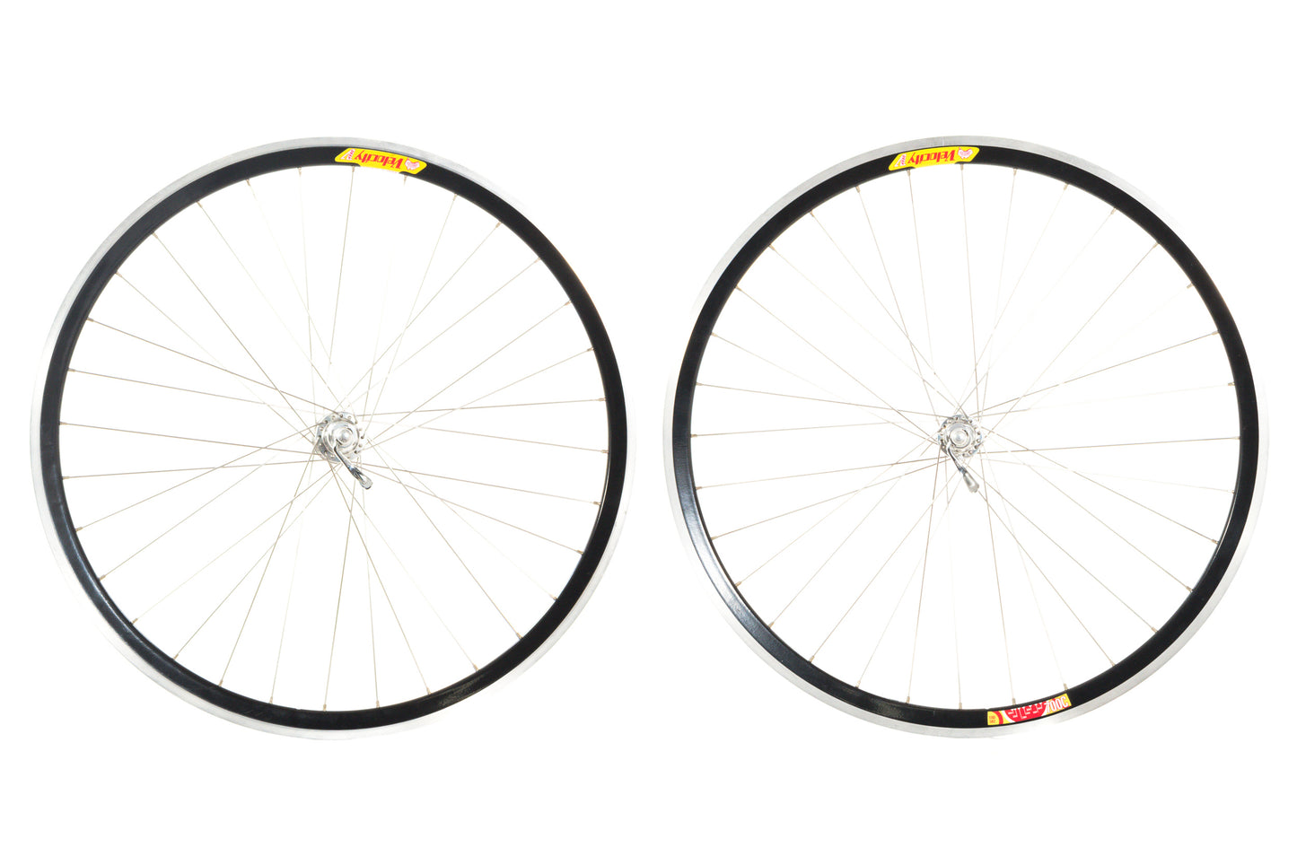 USED Velocity Deep-V 700C Alloy Road Wheelset Campagnolo Chorus Hubs Quick Release Rim Brake