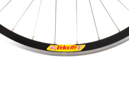 USED Velocity Deep-V 700C Alloy Road Wheelset Campagnolo Chorus Hubs Quick Release Rim Brake