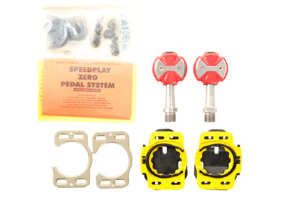 NEW (open box) Speedplay Zero CSC Team Edition Stainless Steel Pedal set w/ Cleats Red