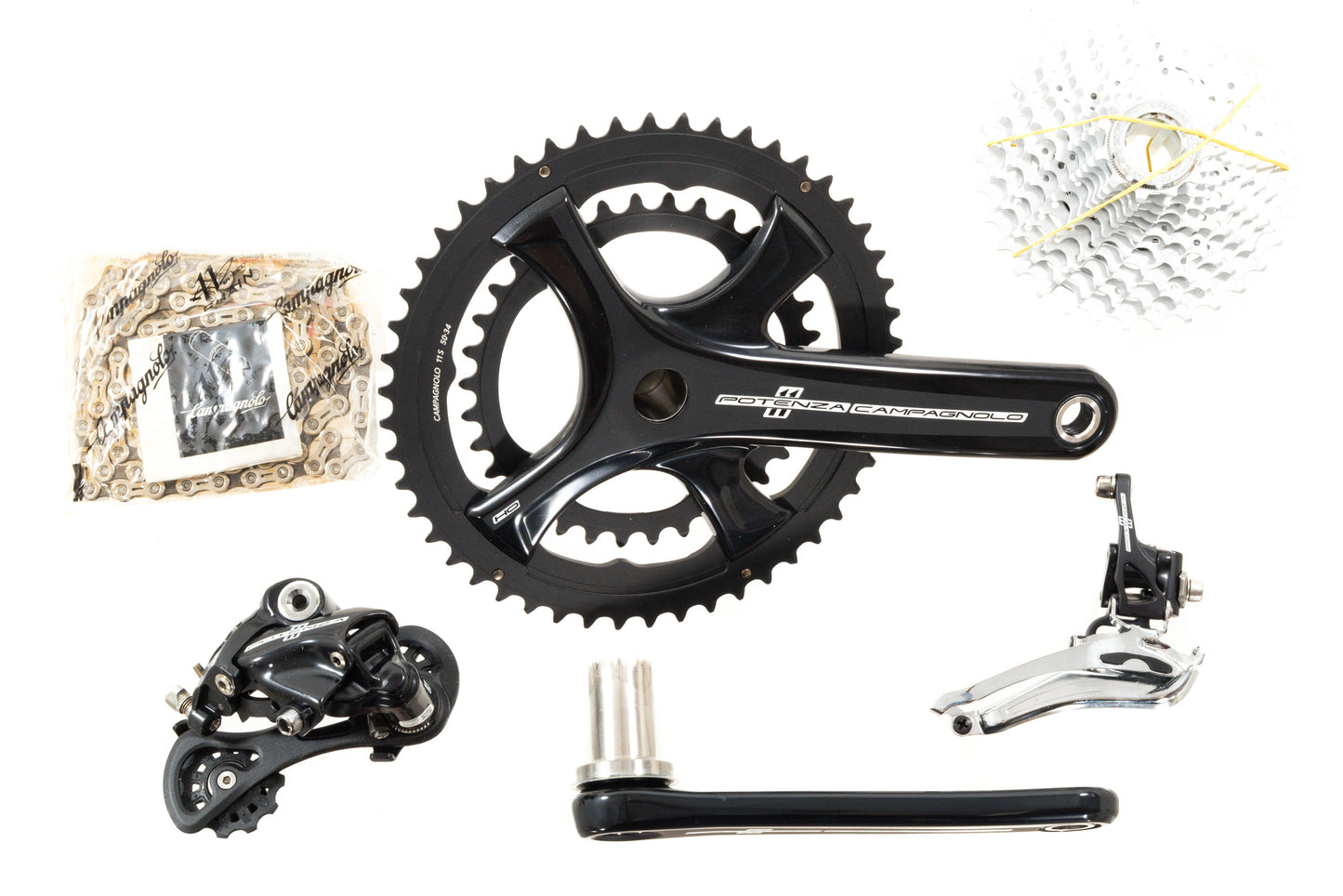 NEW Campagnolo Potenza Partial Groupset 170mm 50/34T Crankset 11-32T Cassette Derailleurs Chain, BB Cups
